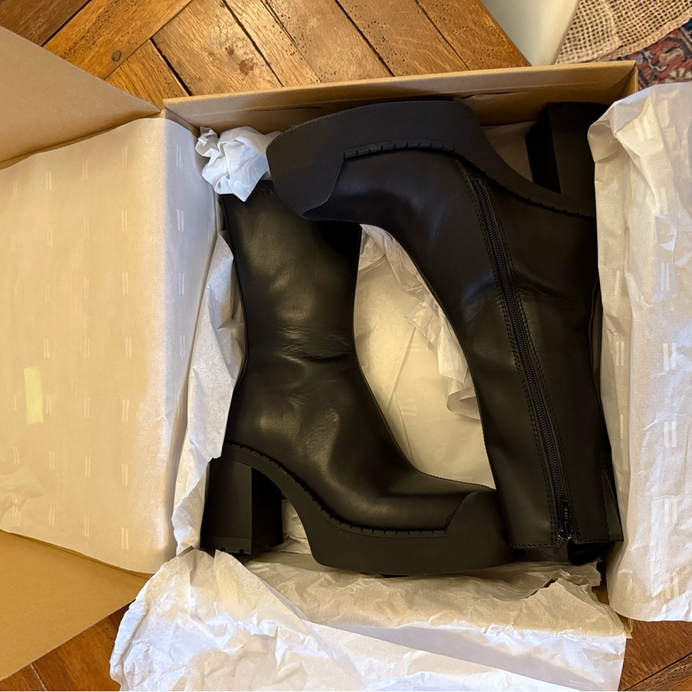 Miista Black Heeled Boots - Brand New - Picture 11 of 15